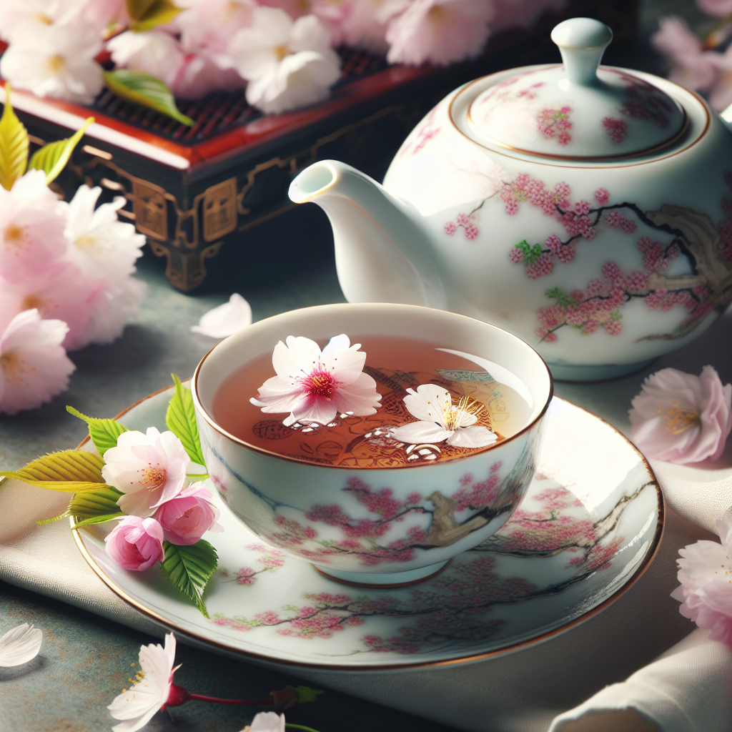 桜の花びら茶